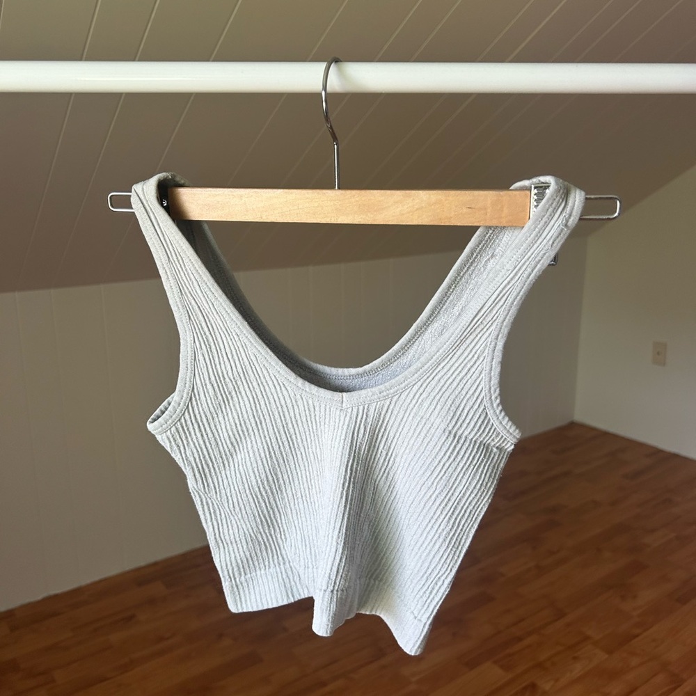 Urban Outfitters Light Gray Ribbed Tank Top